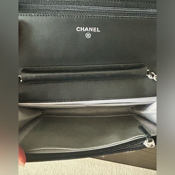 Chanel Camellia Embossed Wallet on Chain WOC Black - Picture 8 of 11